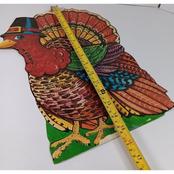 Party Time 1985 Turkey Diecut Thanksgiving Decoration Decor Vtg 8616 Wall Window - Picture 2 of 7